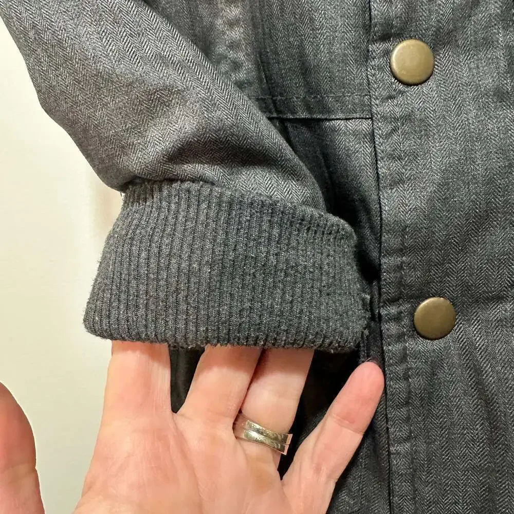 Okie Dokie Gray Winter Parka Coat Size 18mons, Removable Hood Shearling Lined